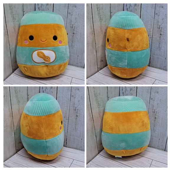 Kellytoy Food Squad Antoine Peanut Butter Jar 8"t Squishmallow Plush Doll Toy - Picture 3 of 8